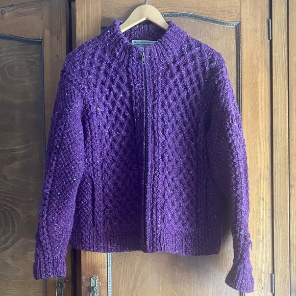 Sweaters - Purple Irish Wool Sweater
